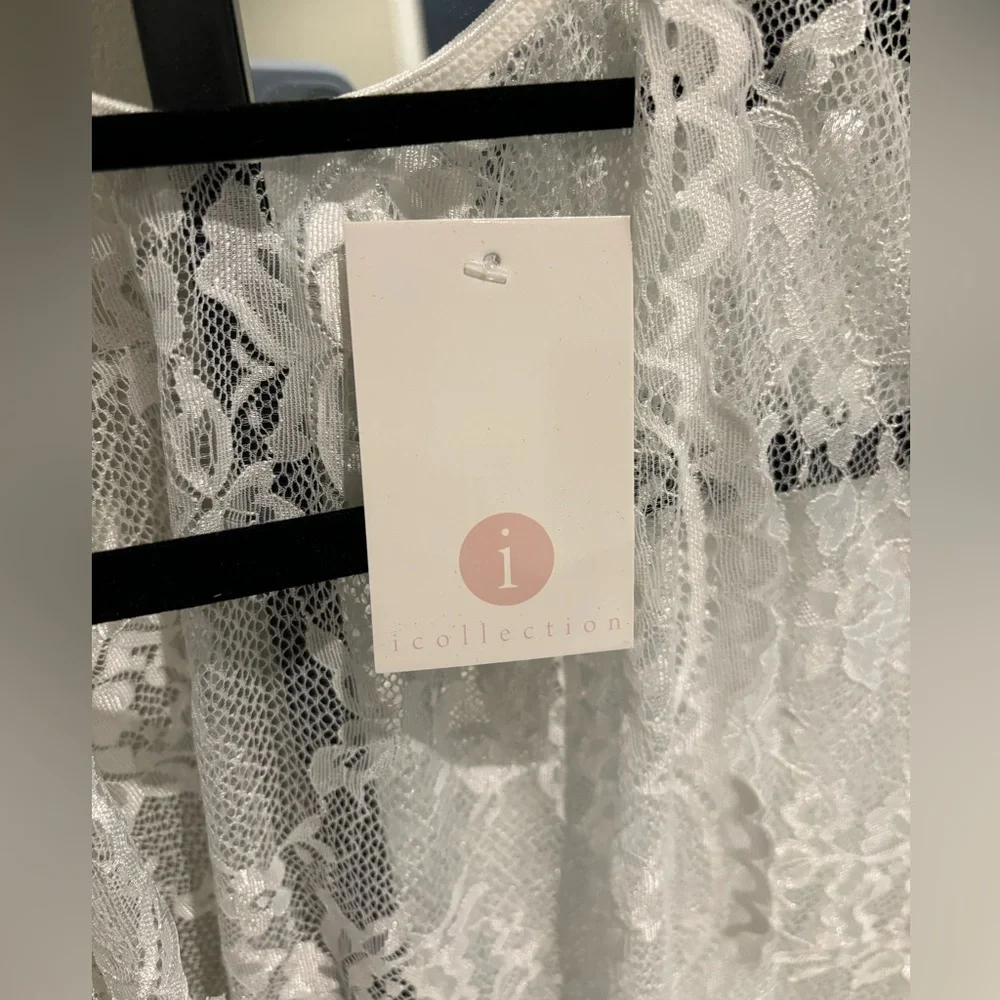 Sheer Lace White Robe - Picture 5 of 6
